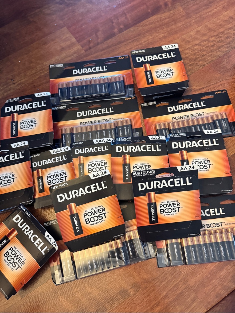 Wholesale lot 8*24 Power Boost AA/AAA Battery Packs - Black & Orange